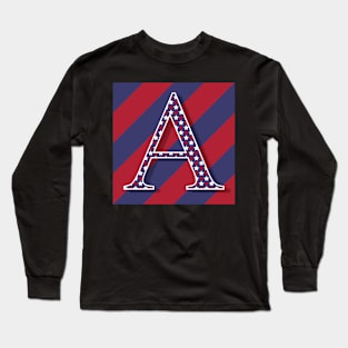 Old Glory Letter A Long Sleeve T-Shirt